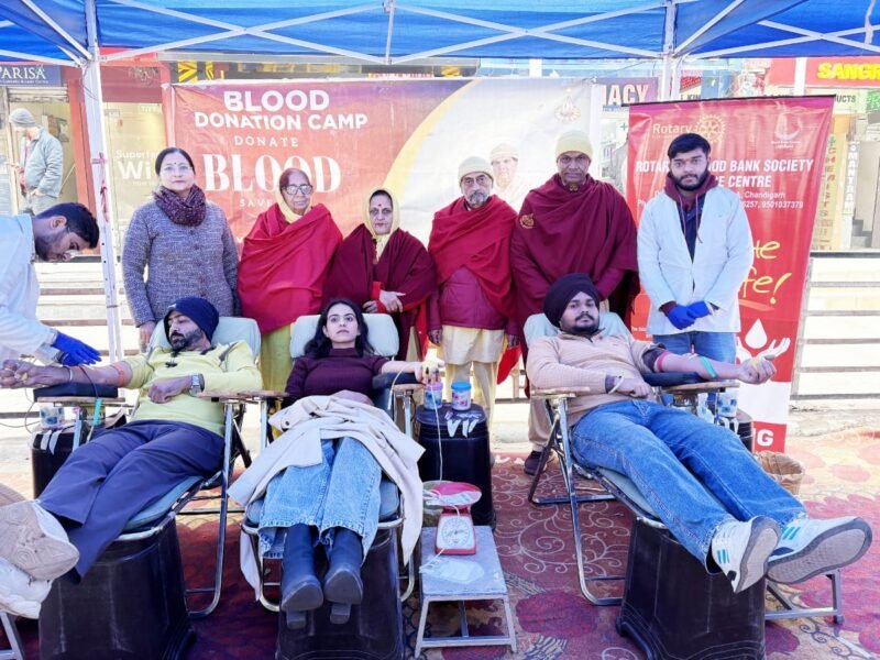 30 Units of Blood Collected at Market Sector 15 D, Chandigarh